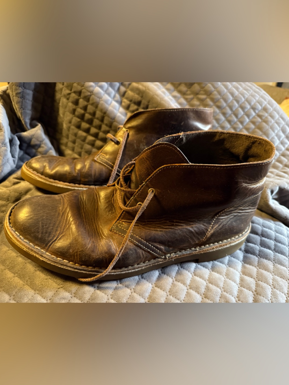 Men’s Clarks Men’s Brown Leather Chukka Boots Sizt 11.5